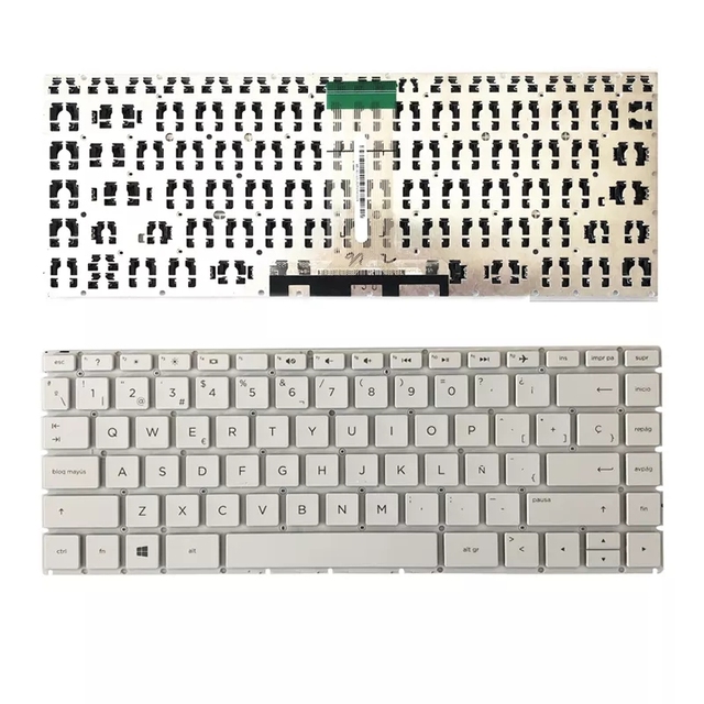 Silver Backlit UK Notebook Internal Keyboard for HP Spectre 15-ap000 x360 Replacement Laptop Keyboard