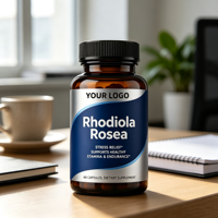 Capsules de Rhodiola Rosea : Complément Adaptogène Naturel pour l'Énergie, la Vitalité, le Soutien au Stress, la Concentration Mentale et le Bien-être (OEM)