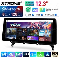 Autoradio Android 12,3 pouces 8+128 Go avec navigation pour BMW X3 F25 (2011-2013) système CIC, écran 2K Snapdragon 680, 4G mondial XTRONS