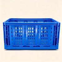 Caisse en maille perforée pliable en gros, 100% PE pur, 30 ans d'expérience directe usine, boîte de rangement de détail à pliage rapide