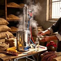 Extracteur d'huiles essentielles en acier inoxydable 304 de 50 L pour la production d'huiles végétales par distillation à la vapeur