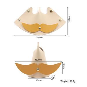 Creative PU Leather Cartoon Eyeglasses Display Stand <b>Racks</b> Novelty <b>Glasses</b> Holder Beard Shaped Sunglasses Storage for Bedside - Product Image 6