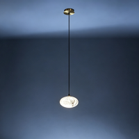 Lustre LED ovale moderne et élégant en albâtre espagnol de style nordique pour villa, table à manger, salon, luminaire domestique