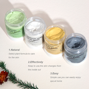 Nhãn Hiệu Riêng Hàn Quốc Tự Nhiên Vitamin C Nghệ Màu Xanh Lá Cây Trà Mụn Đầu Đen Làm Sạch Mặt Chăm Sóc Da Mặt Mặt Nạ Đất Sét Bùn Mặt Nạ Chăm Sóc Da - Product Image 3
