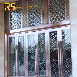 <span class=keywords><strong>Porte</strong></span> d'entrée principale de luxe dans le hall de l'hôtel <span class=keywords><strong>Porte</strong></span> d'entrée de restaurant découpée au laser <span class=keywords><strong>Porte</strong></span> d'entrée intérieure en verre et en acier pour maison <span class=keywords><strong>arabe</strong></span> - Product Image 3