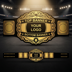 Ceinture de championnat de lutte personnalisée, sangle en cuir, plaque métallique, ceinture de titre personnalisée, ceinture de championnat sur mesure - Product Image 2