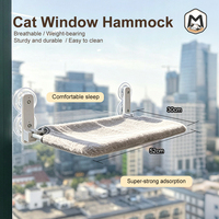 Lit pour chat à ventouse, hamac pliable pour chat à fixer sur fenêtre, 30*45CM, tissu respirant et durable, perchoir pour chat pour vitre de fenêtre