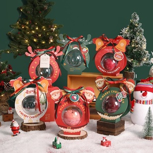 Giáng sinh trái cây trẻ em cửa sổ Hộp Quà Tặng dập thủ công Tùy chỉnh hình dạng bảng ngà bốn màu in ruy băng di động - Product Image 4