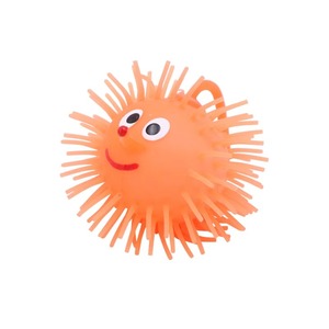 Balle en peluche lumineuse, jouet de compression et de décompression, jouet créatif pour enfants avec gros yeux et cheveux élastiques, styles d'yeux aléatoires - Product Image 1