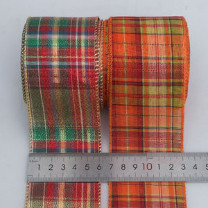Pita Imitasi Linen Berlapis Emas Cantik dengan Tali Skotlandia Lebar 6CM untuk Dekorasi Pakaian - Product Image 2