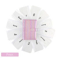 Personnalisé FAIBLE QUANTITÉ MINIMALE DE COMMANDE Nouvelle Version A6 Mousseux Holographique Argent Organisateur Liant Poche dans Glitter comme Économie Liant Planificateur
