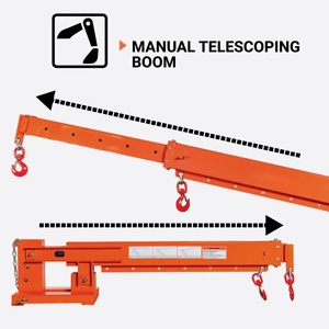 Grue de levage de 6600 lb, grue télescopique à <span class=keywords><strong>fourche</strong></span> robuste, accessoire de chariot élévateur <span class=keywords><strong>pour</strong></span> entrepôt - Product Image 2