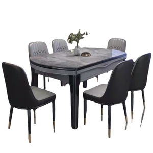 <b>Dining</b> <b>Table</b> <b>Round</b> Foldable Telescopic Convertible Multi Functional Light Luxury Minimalist Dual Use Square And <b>Round</b> - Product Image 4