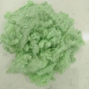 Fibra in fiocco di poliestere verde 7D HCS produttore di Vikohasan di grado A e fibra sintetica e fibra di poliestere riciclata GRS