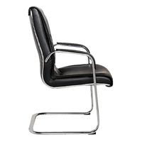 Fauteuil de bureau moderne en gros, chaise d'accueil, chaise visiteur empilable en cuir avec accoudoirs pour la maison, le bureau et l'école