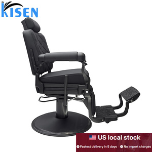Fauteuil de Barbier Classique en Stock <span class=keywords><strong>Local</strong></span> aux États-Unis – Chaise Exclusive pour Salon de Coiffure – Mobilier de Salon – Fauteuils de Coiffure pour Barbier - Product Image 3