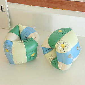 Bouée de natation gonflable ronde pour adultes et enfants, jouet aquatique en PVC, motif rayé, aide à la natation unisexe - Product Image 4