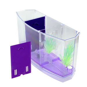 Mini Fish Tank Aquarium Betta Box Transparant Acryl Viskweekdoos Dubbele Guppy 'S Arcering Dubbellaags Incubator BBT-3S - Product Image 4