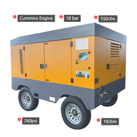 550 cfm 18 bar YL-18/18 compresseur d'air manuel pour moteur diesel Cummins 260 psi compresseur 500 cfm