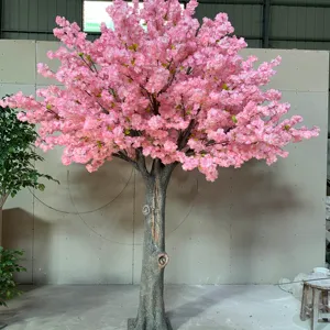 カスタマイズされた形状の人工桜の木屋内屋外ホームオフィスパーティーの結婚式のための手作りのピンクの木