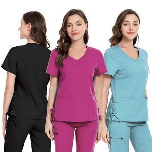 Vêtements de travail pour infirmières, uniformes de médecin d'hôpital, en spandex pour femmes, logo personnalisé, ajustement parfait, haute qualité, durable, vente en gros - Product Image 3