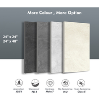 Carrelage extérieur en porcelaine pour balcon et garage, surface rocheuse, 2 cm, mat, R11