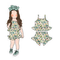 Ensemble 2 Pièces Été Fille : Gilet Sans Manches Imprimé Adorable et Short à Volants – Nouvelle Collection 2026 – Tenue Respirante, Douce et Agréable pour la Peau