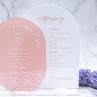 Venta al por mayor personalizado impreso impermeable acrílico bebidas cóctel lista menú signo con soporte para club nocturno o fiesta de boda