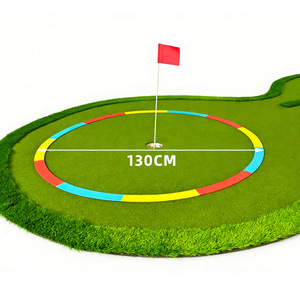 Cercle de golf en silicone pour l'entraînement au putting, aide à la pratique avec drapeau et anneaux pour golfeurs - Product Image 3