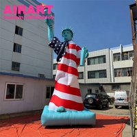 Statue de la Liberté géante gonflable pour la décoration publicitaire, personnalisable.