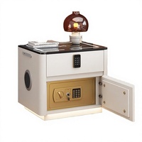Table de chevet avec serrure à code, petite, moderne, simple, en bois massif, minimaliste, sensation haut de gamme, armoire de chevet principale