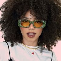 Lunettes de soleil carrées concaves UV400 pour femmes, nouvelle mode 2026, style urbain haut de gamme, tendance et populaires sur internet, monture complète