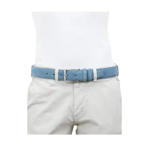 Gli artigiani italiani hanno progettato le cinture di lusso della pelle scamosciata blu chiaro forte stile di moda Casual flessibile ed ergonomico di alta qualità - Product Image 2
