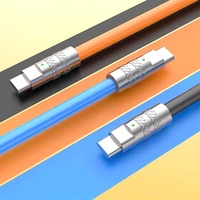 Passen Sie 1M 2M 3 Meter 6A 66W 120W USB a bis Typ C USB-C Micro Silikon Soft Pd Ladegerät Schnell laden Telefon Datenkabel