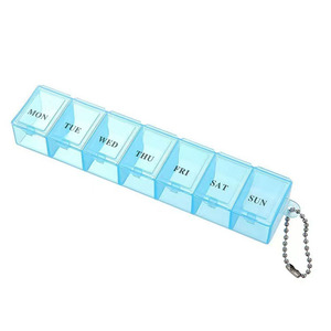 Loq Moq Custom Printing Factory Großhandel Tragbare Reise 7 Tage Pillen etui Organizer Wöchentliche <span class=keywords><strong>Pillbox</strong></span> 7-Tage-Pillenbox mit Schlüssel bund - Product Image 2