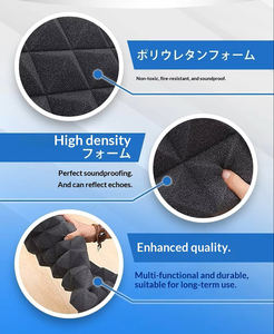 Panneaux d'insonorisation en polyuréthane haute densité 25x25x5cm, ruban adhésif double face, ignifuge pour mur/plafond/porte - Product Image 5