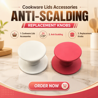 Boutons de rechange en silicone pour couvercles de casseroles, écologiques, résistants à la chaleur et adaptés au four, poignées universelles pour couvercles de poêles, couvre-poignées perlés