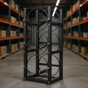 Estante para Cilindros de Refrigerante 3 x 30 lb, Acero con Recubrimiento en Polvo, Ensamblado para Almacenamiento de Gas Freón - Product Image 2