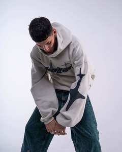 Yingling 680G Máscara Sudadera con capucha Algodón en blanco Satén Sudadera con capucha con bolsillo Peso pesado Personalizado 1000 Gsm Boxy Fit Sudaderas con capucha - Product Image 4