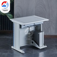 Bureau d'ordinateur transformable en métal, idéal pour la chambre, la salle de classe, le bureau, l'hôtel, le laboratoire informatique et les salles de conférence