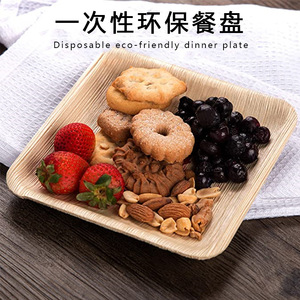 Platos Desechables Compostables Ecológicos de Hoja de <span class=keywords><strong>Palma</strong></span> para Bodas, Fiestas y Campamentos - Product Image 5