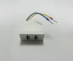 Prise murale de type boîte USB avec 1 <span class=keywords><strong>port</strong></span> USB-A et 1 <span class=keywords><strong>port</strong></span> USB-C, compatible SDK, ignifuge, 100-240V - Product Image 1