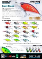 Umpan Pancing Casting dan Trolling Sotelo [Platinum] Advance Fishing Sensation 80mm 22g Crazy Crank 80F Deep Diver
