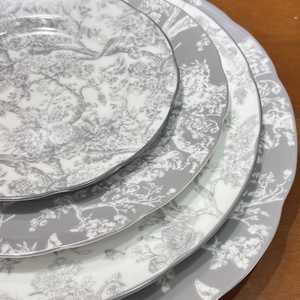 New European Grey Jungle Series Luxury <b>Bone</b> <b>China</b> Plate <b>Set</b> and <b>Dinner</b> <b>Set</b> - Product Image 4