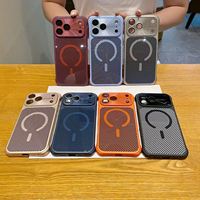 Étui de téléphone magnétique en fibre de carbone, antichoc, avec grande fenêtre de protection de l'appareil photo pour iPhone 18 Pro Max