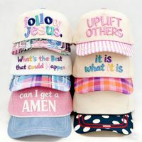 Gestreepte polkadot gingham schaakbord bloemen preppy tweekleurige geprinte rand baseball pet 5 panel retro sportieve Jezus pet met koord