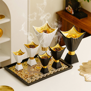 Brûleur d'encens trompette Troply direct usine, élégant brûleur d'encens arabe en forme de corne, brûleur d'encens trompette de la victoire, brûleur d'encens Bukhoor moderne - Product Image 2