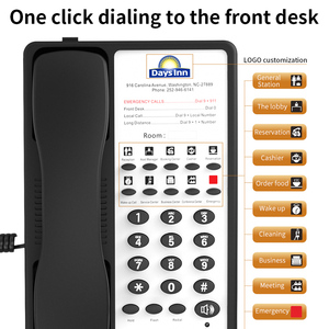 <span class=keywords><strong>Teléfono</strong></span> <span class=keywords><strong>fijo</strong></span> de material ABS para habitación de hotel de alta calidad L con 10 botones de un solo toque para uso en habitación de hotel - Product Image 6