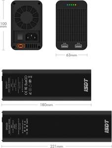 ISDT SP2425 600W 25A Intelligentes Netzteil Adapter 1 DC-Anschluss 2 USB-Ladeausgänge Batterie-Balance-Ladegerät für UAV Kunststoff - Product Image 6