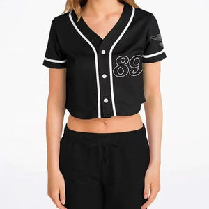 Camiseta corta <span class=keywords><strong>de</strong></span> béisbol personalizada <span class=keywords><strong>para</strong></span> <span class=keywords><strong>mujer</strong></span>, camiseta con diseño <span class=keywords><strong>de</strong></span> logotipo bordado, camiseta <span class=keywords><strong>de</strong></span> béisbol <span class=keywords><strong>para</strong></span> <span class=keywords><strong>mujer</strong></span> - Product Image 4